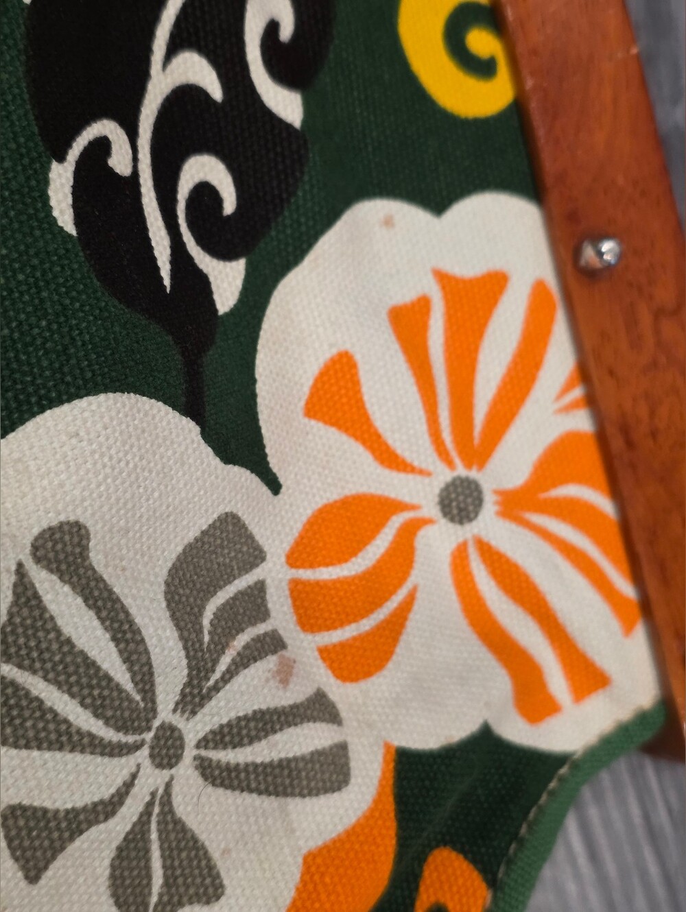 JCREW Vintage Inspired Tapestry Wood Handle NWT - Picture 4 of 10